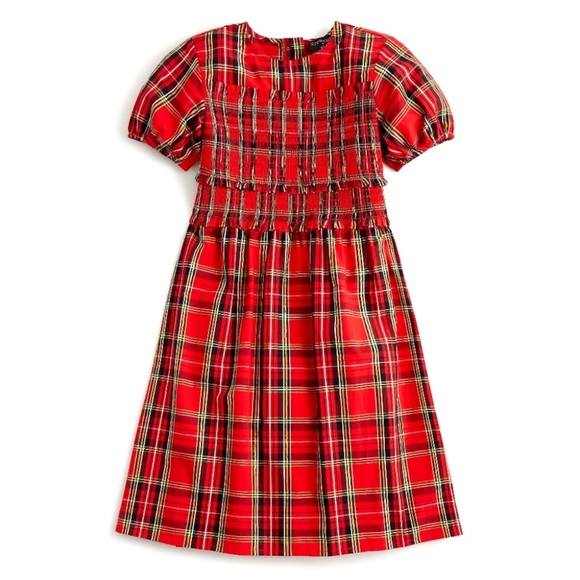 EUC Crewcuts Red Holiday Tartan Dress size 12 - Picture 1 of 4